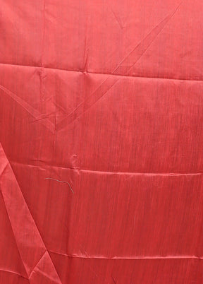 Pink Tussar Silk Saree With Blouse Piece