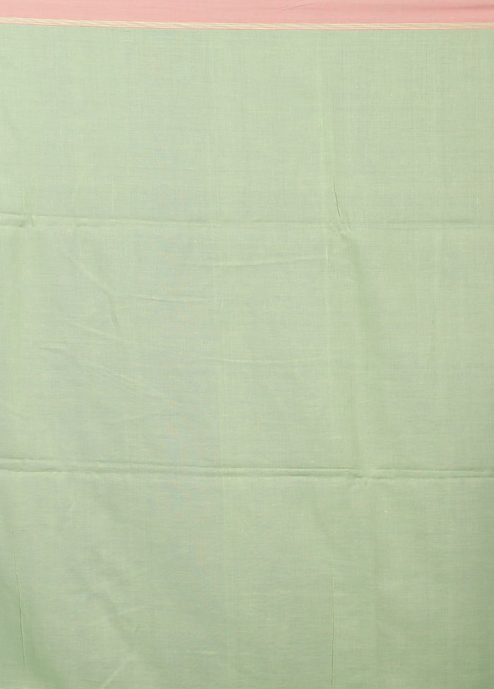 Green Matka Silk Saree With Blouse Piece