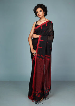 Maroon Matka Silk Saree With Blouse Piece