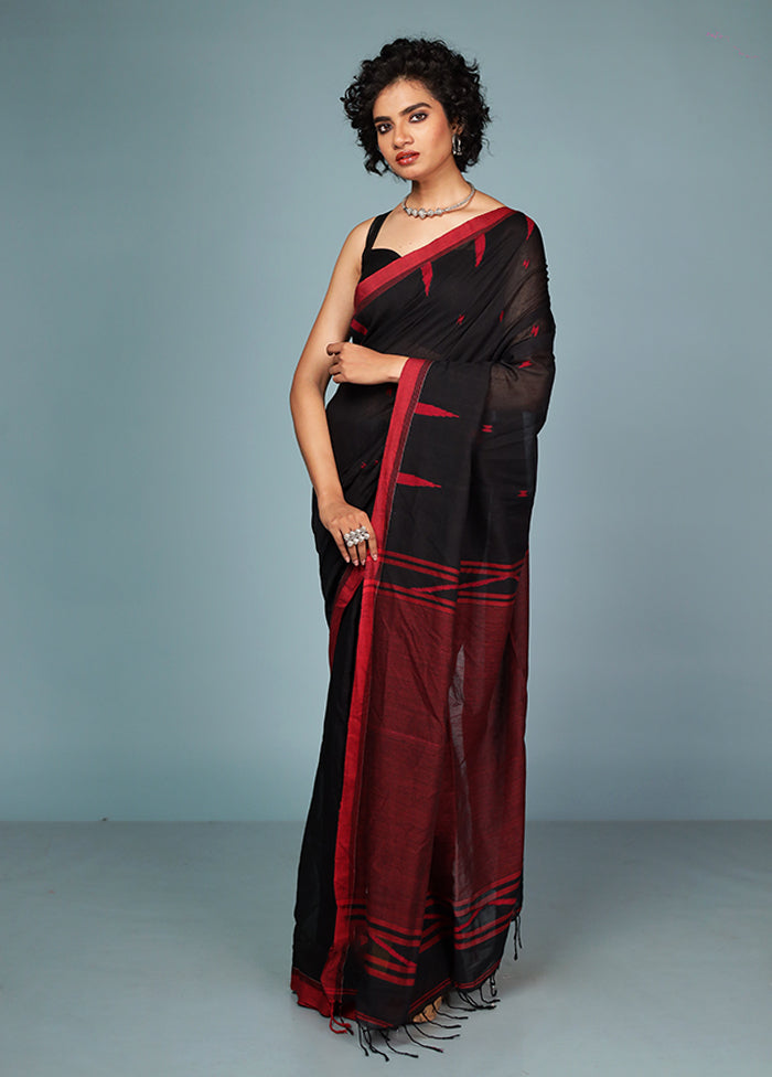 Maroon Matka Silk Saree With Blouse Piece