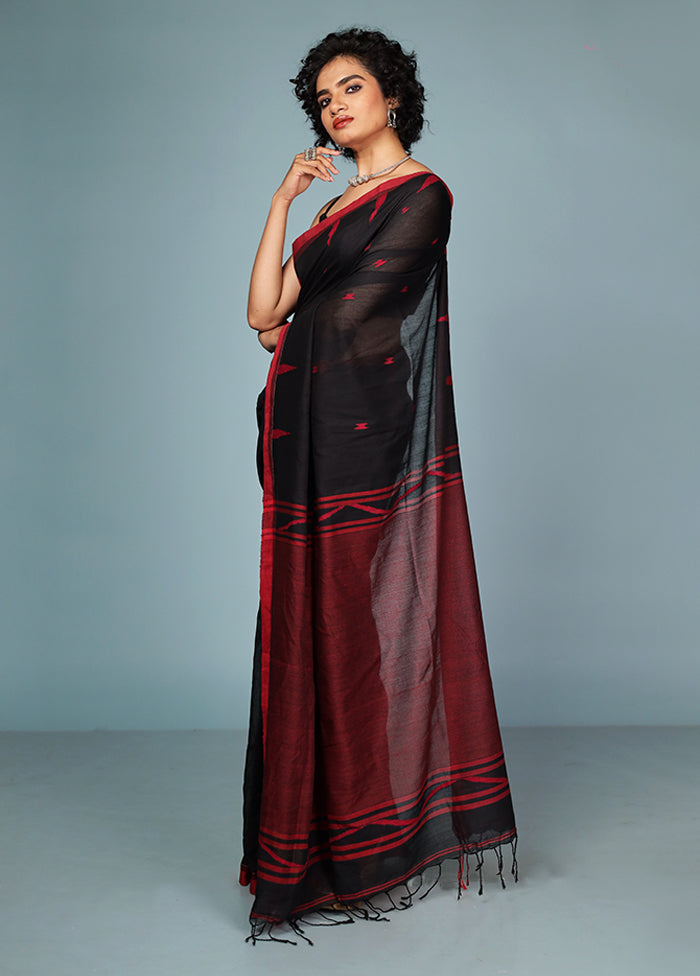 Maroon Matka Silk Saree With Blouse Piece