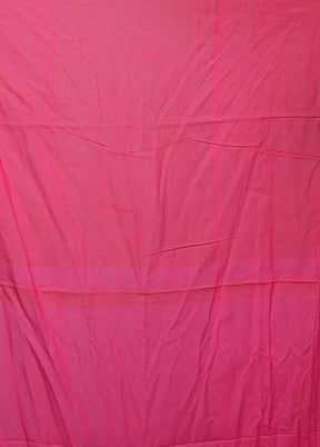Pink Cotton Saree With Blouse Piece
