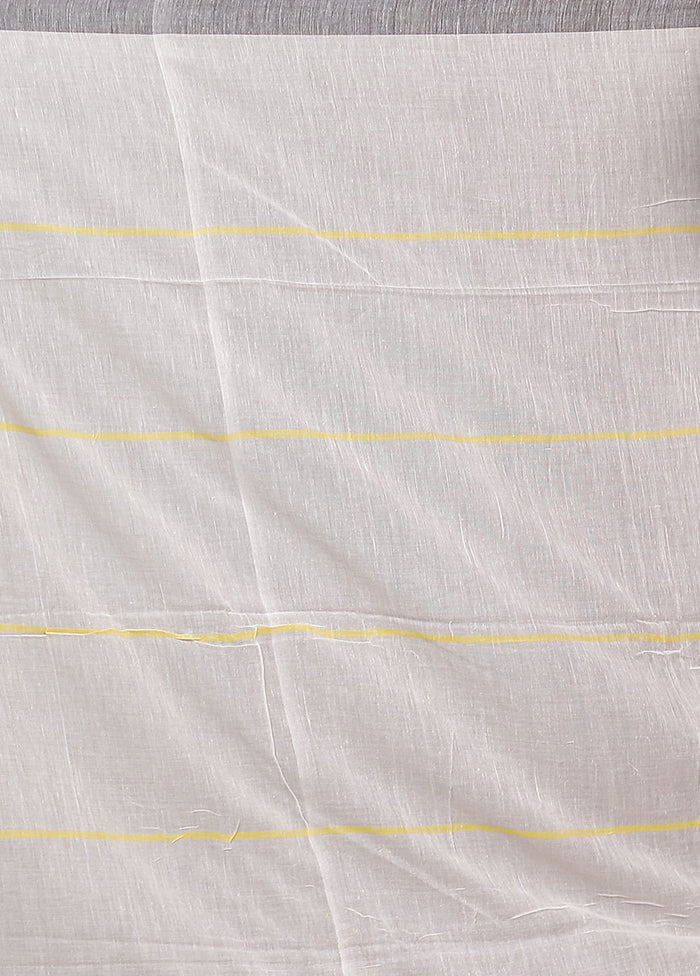 White Cotton Saree With Blouse Piece