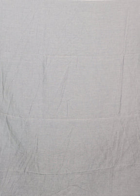 Grey Cotton Saree With Blouse Piece