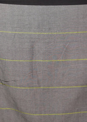 Grey Cotton Saree With Blouse Piece