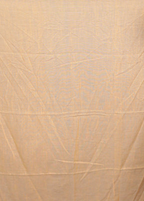 Rust Cotton Saree With Blouse Piece