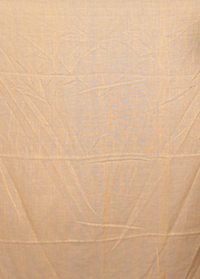 Rust Cotton Saree With Blouse Piece