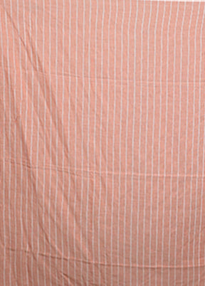 Rust Cotton Saree With Blouse Piece