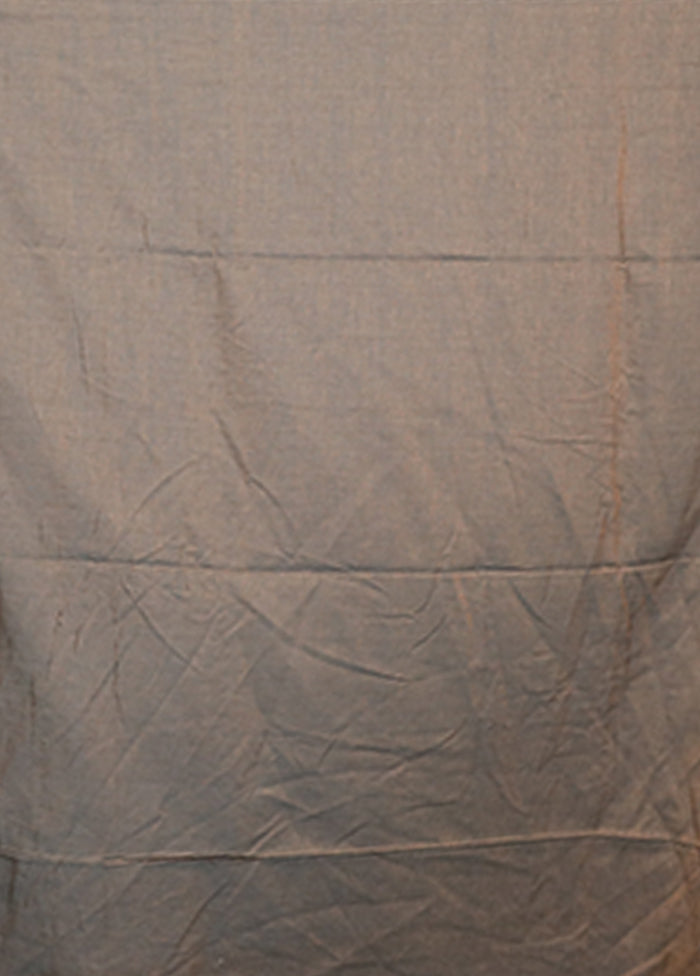 Cream Cotton Saree With Blouse Piece