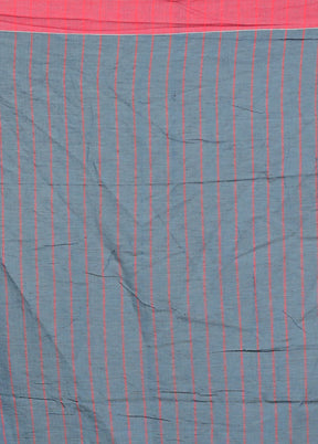 Blue Pure Cotton Saree Without Blouse Piece