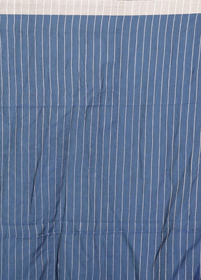 Blue Matka Silk Saree Without Blouse Piece