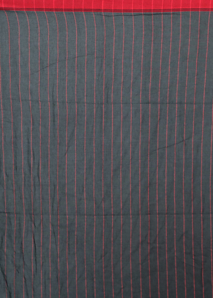 Black Matka Silk Saree Without Blouse Piece