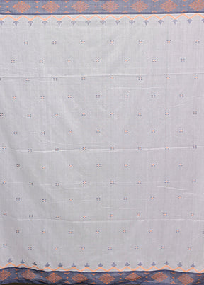 White Cotton Saree With Blouse Piece