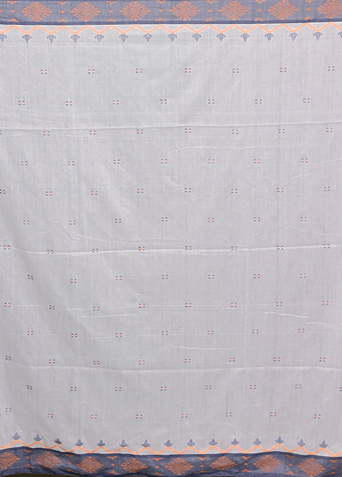 White Cotton Saree With Blouse Piece