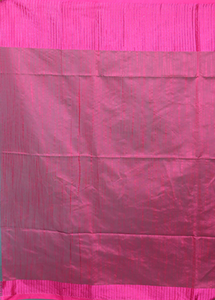 Green Cotton Saree With Blouse Piece