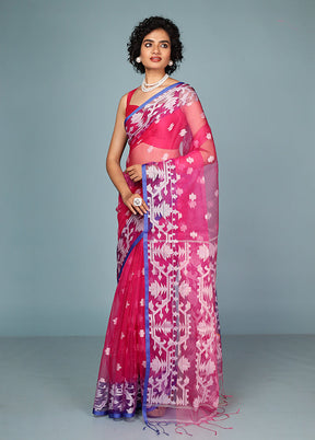 Pink Organza Saree Without Blouse Piece