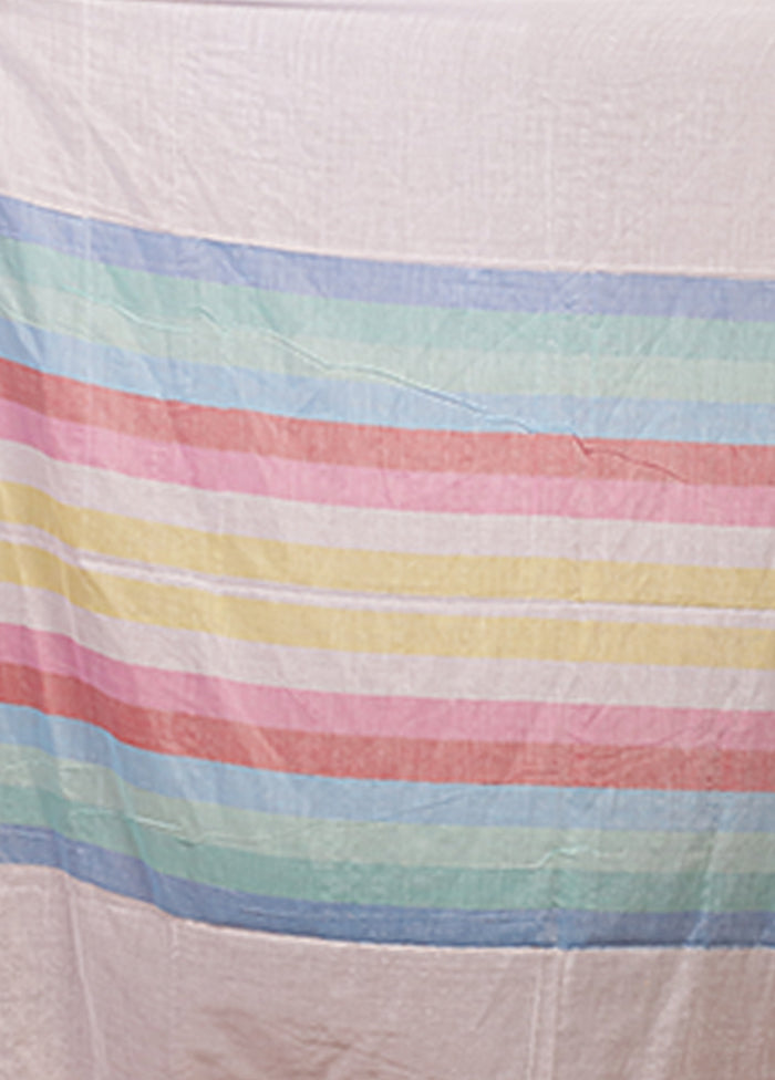 Multicolor Cotton Saree With Blouse Piece