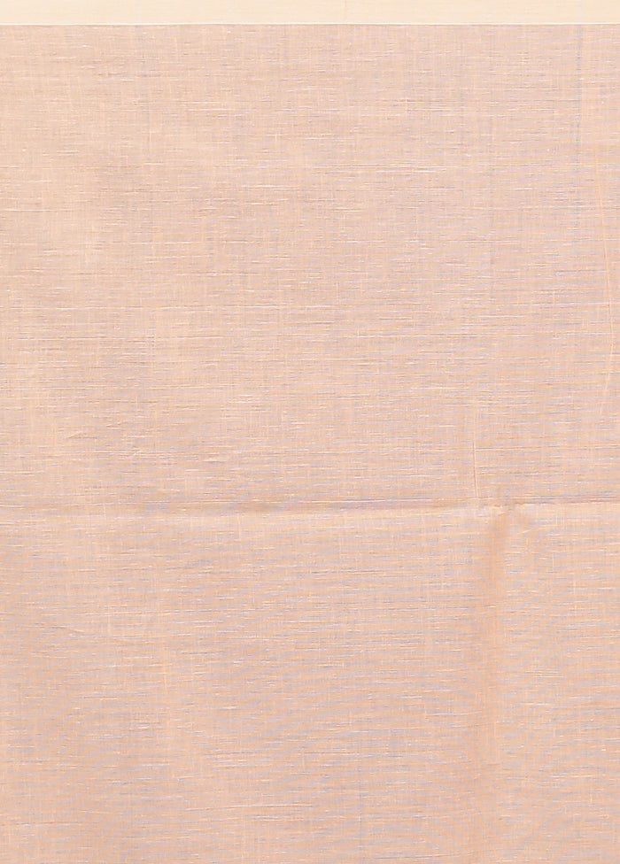 Orange Matka Silk Saree With Blouse Piece