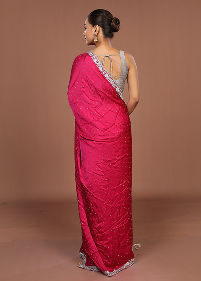 Purple Handloom Dupion Pure Silk Saree With Blouse Piece