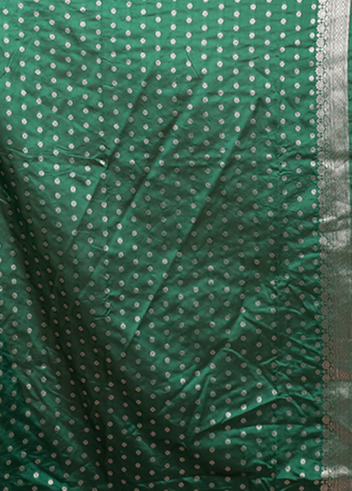 Green Dupion Silk Saree With Blouse Piece