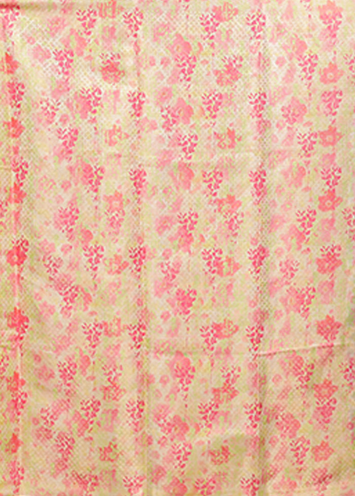 Multicolor Dupion Silk Saree With Blouse Piece