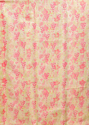 Multicolor Dupion Silk Saree With Blouse Piece