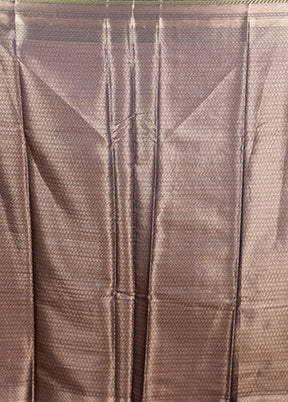 Blue Kora Silk Saree With Blouse Piece