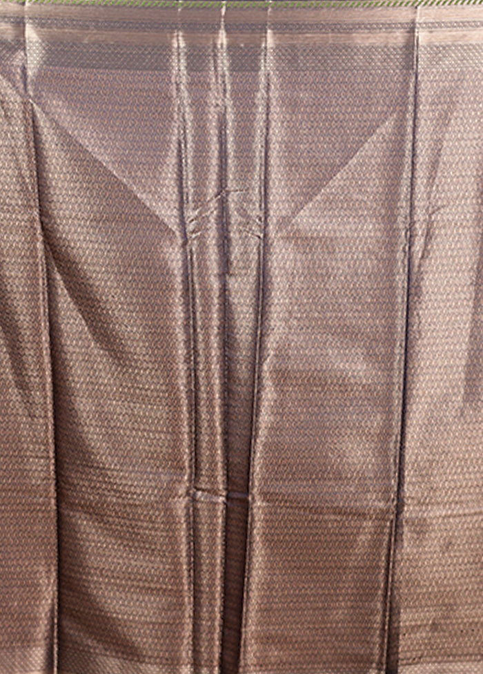 Blue Kora Silk Saree With Blouse Piece