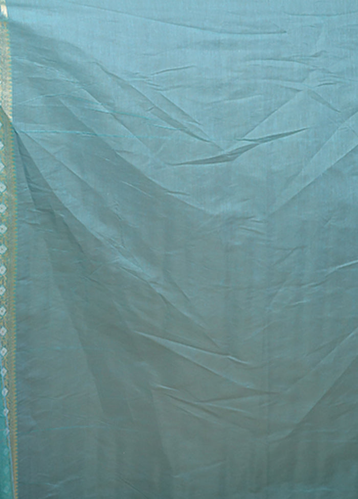 Green Kora Silk Saree With Blouse Piece