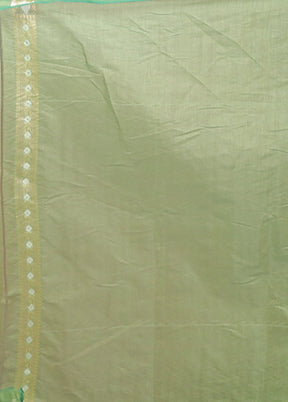 Green Kora Silk Saree With Blouse Piece