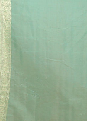 Green Kora Silk Saree With Blouse Piece