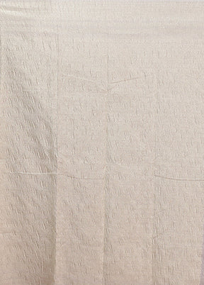 Cream Tissue Silk Saree With Blouse Piece
