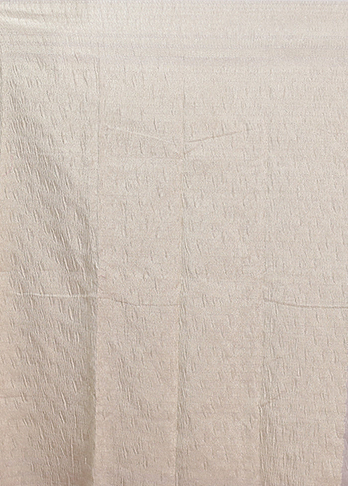 Cream Tissue Silk Saree With Blouse Piece