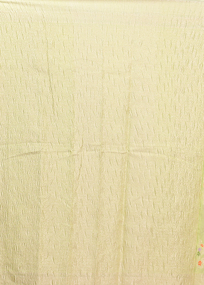 Green Tissue Silk Saree With Blouse Piece