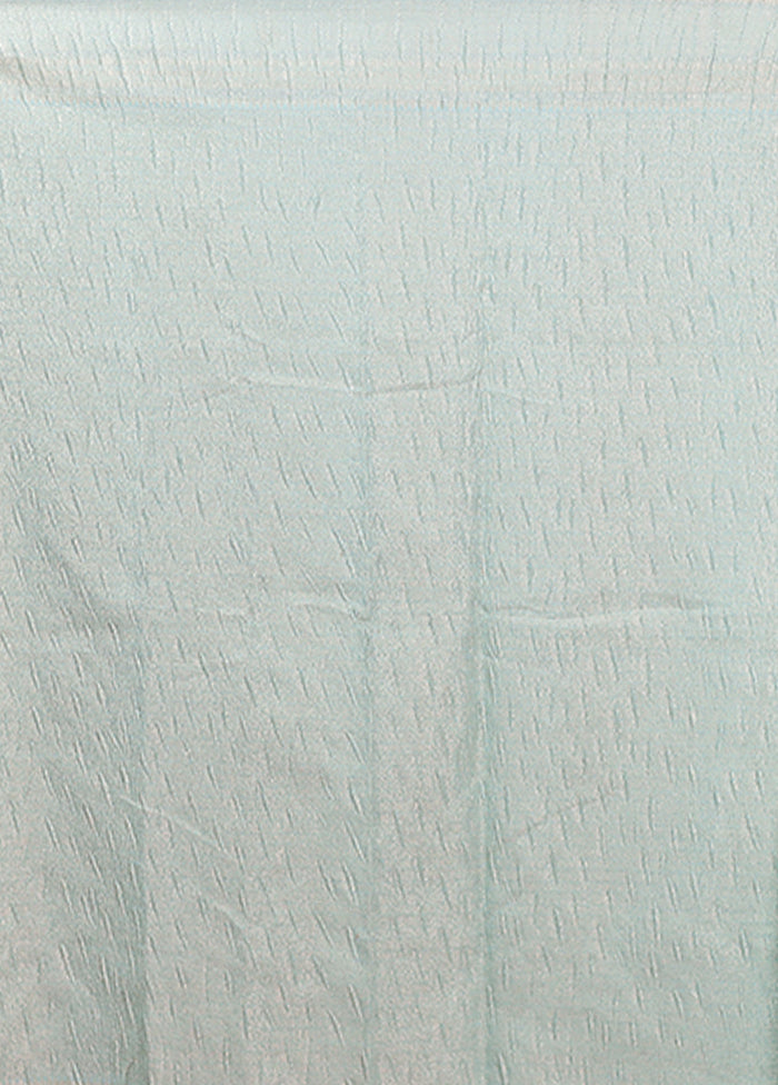 Blue Tissue Silk Saree With Blouse Piece