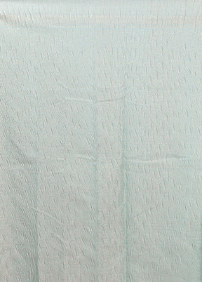 Blue Tissue Silk Saree With Blouse Piece