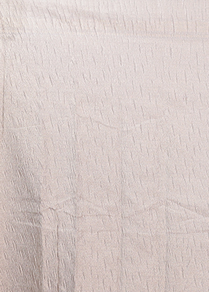 Grey Tissue Silk Saree With Blouse Piece