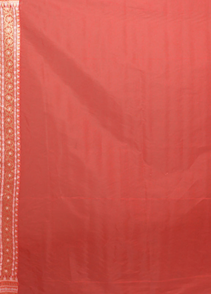 Pink Kora Silk Saree With Blouse Piece