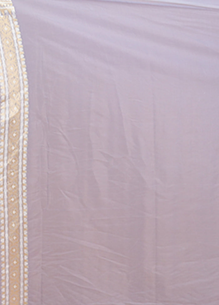 Blue Kora Silk Saree With Blouse Piece