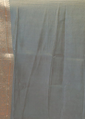 Blue Tissue Silk Saree With Blouse Piece