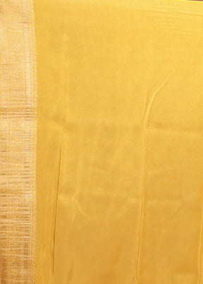 Yellow Tissue Silk Saree With Blouse Piece