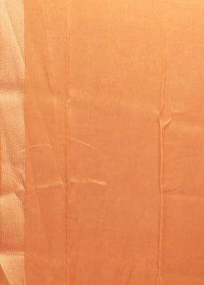 Rust Tissue Silk Saree With Blouse Piece
