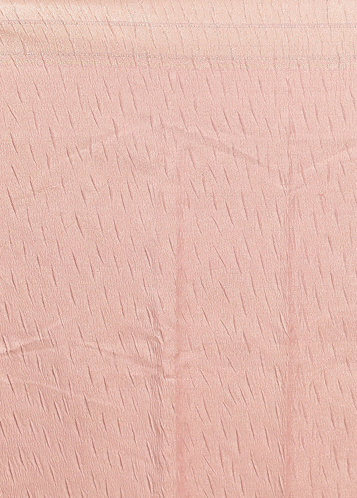 Pink Tissue Silk Saree With Blouse Piece