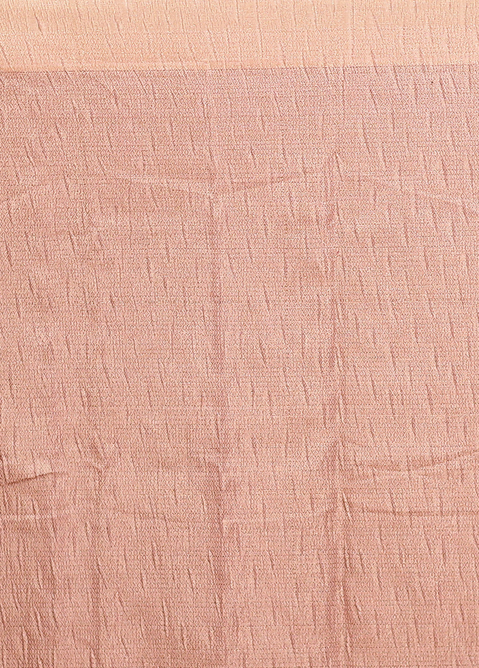 Pink Tissue Silk Saree With Blouse Piece