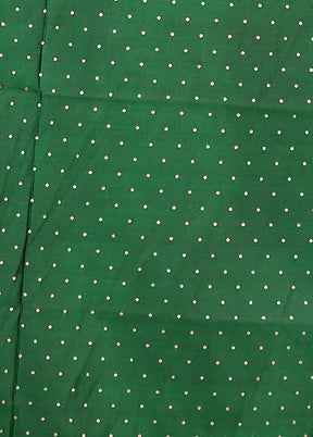 Green Banarasi Silk Saree With Blouse Piece