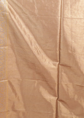 Cream Tissue Silk Saree With Blouse Piece