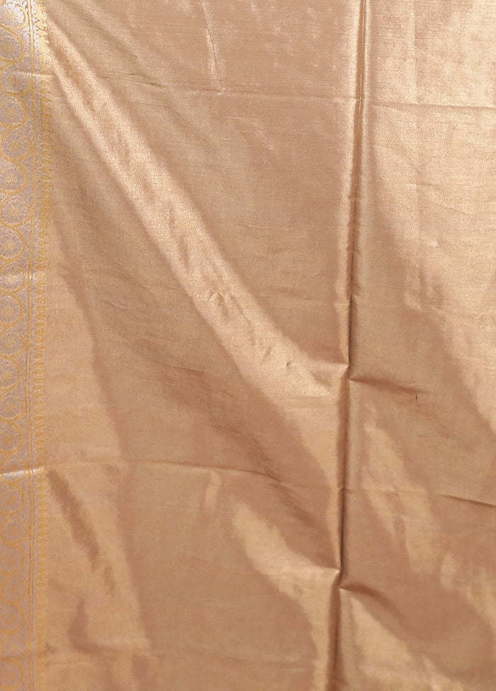 Cream Tissue Silk Saree With Blouse Piece