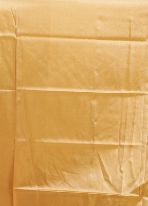 Yellow Tissue Silk Saree With Blouse Piece