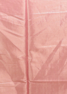 Pink Tissue Silk Saree With Blouse Piece