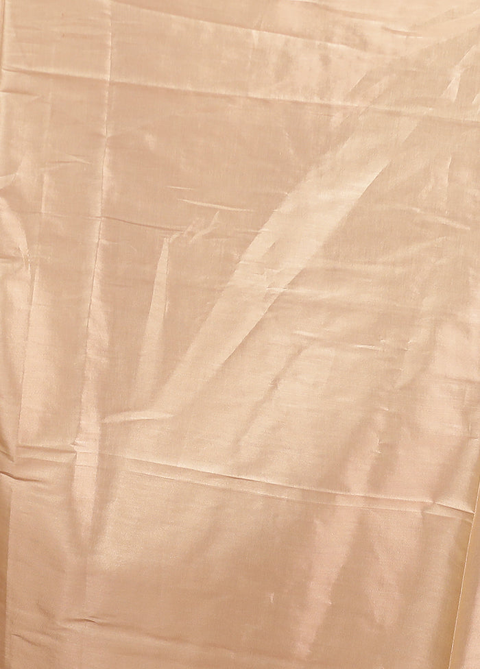 Cream Tissue Silk Saree With Blouse Piece